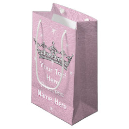 Roze roze roze, gepersonaliseerde prinses Gift Bag Klein Cadeauzakje