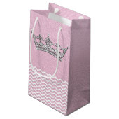 Roze roze roze, gepersonaliseerde prinses Gift Bag Klein Cadeauzakje (Achterkant Gekanteld)
