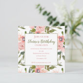 Roze roze Roze Gewonnen feestdagen Kaart (Staand voorkant)