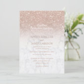 Roze roze roze goud glitter witte marmer Gepersona Kaart (Staand voorkant)