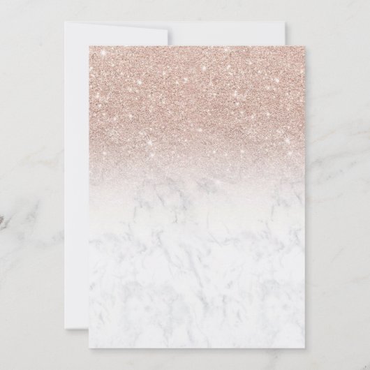 Roze roze roze goud glitter witte marmer Gepersona Kaart (Achterkant)