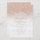 Roze roze roze goud glitter witte marmer Gepersona Kaart (Voorkant / Achterkant)