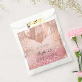Roze roze roze goudballonnen van Quinceanera Bedankzakje (Gezegeld)