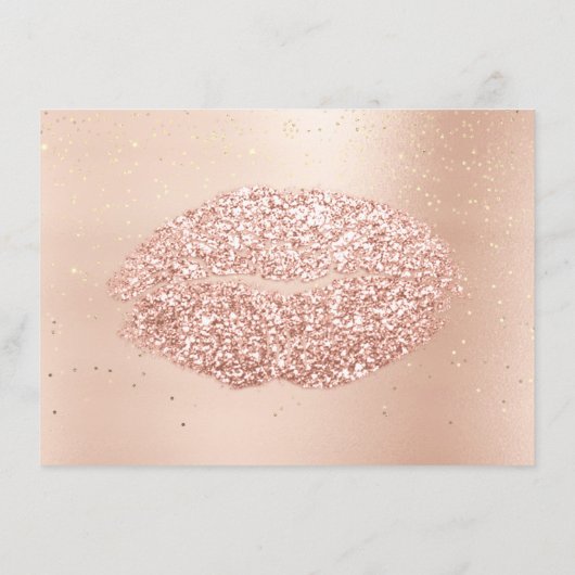 Roze roze roze goudConfetti huidplooi keihard Kaar (Achterkant)