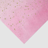 Roze Roze Roze & Gouden Glitter Bruiloft Feest Tissuepapier (Detail)