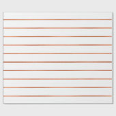 Roze roze roze gouden witte strepen cadeaupapier (Vlak)