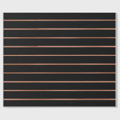 Roze roze roze gouden zwarte strepen cadeaupapier (Vlak)