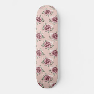 Roze roze roze goudgroene bohemen bloemen persoonlijk skateboard