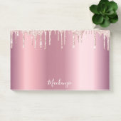 Roze roze roze gouname script glamoureus post-it® notes (Kantoor)