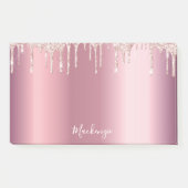 Roze roze roze gouname script glamoureus post-it® notes (Voorkant)