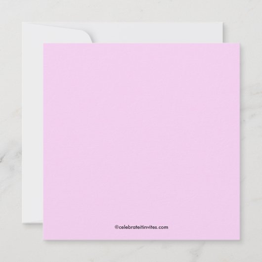 Roze Roze Roze Grote Bridale Shower Uitnodiging (Achterkant)