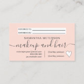 Roze, roze, roze hartelettertje delen de liefde aanbevelingskaartje (Achterkant)