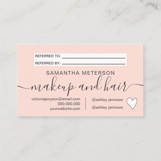 Roze, roze, roze hartelettertje delen de liefde aanbevelingskaartje (Achterkant)