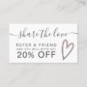 Roze, roze, roze hartelettertje delen de liefde aanbevelingskaartje (Voorkant)