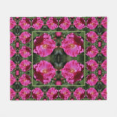 Roze roze roze in het Abstracte patroon Fleece Deken (Voorkant (Horizontaal))
