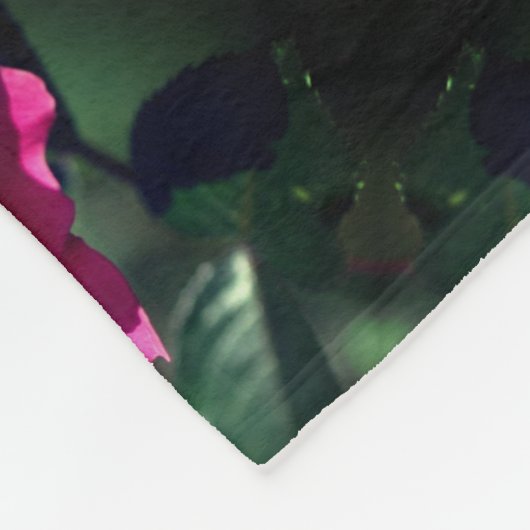 Roze roze roze in het bloem fleece deken (Hoek)