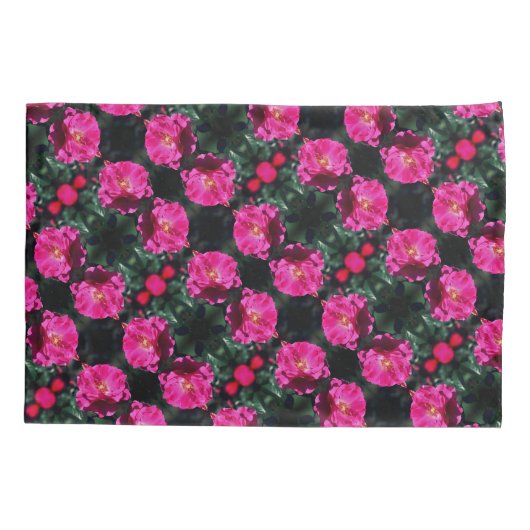 Roze roze roze in het bloem kussensloop (Achterkant)