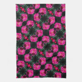 Roze roze roze in het bloem theedoek (Verticaal)