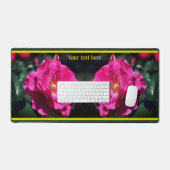 Roze roze roze in volledig bloem Sluiten Aangepast Bureaumat (Keyboard & Muis)