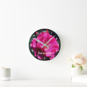 Roze roze roze in volledig bloem Sluiten Aangepast Ronde Klok (Huis)