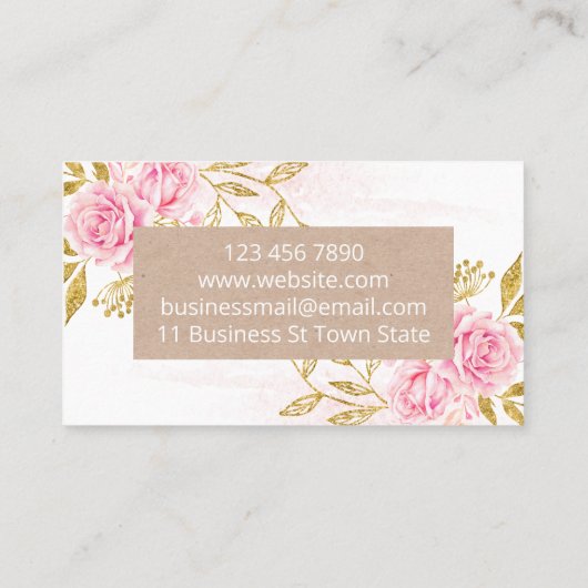 Roze roze roze kraft kandle soy Melt Soap and DIY  Visitekaartje (Achterkant)