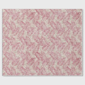 Roze roze roze kreeft Glitter Glitz Tropische Blad Cadeaupapier (Vlak)