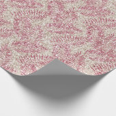 Roze roze roze kreeft Glitter Glitz Tropische Blad Cadeaupapier (Hoek)