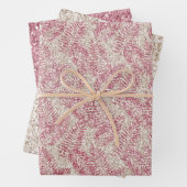 Roze roze roze kreeft Glitter Glitz Tropische Blad Inpakpapier Vel (In situ)