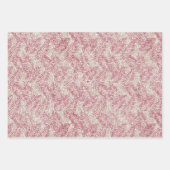 Roze roze roze kreeft Glitter Glitz Tropische Blad Inpakpapier Vel (Voorkant)