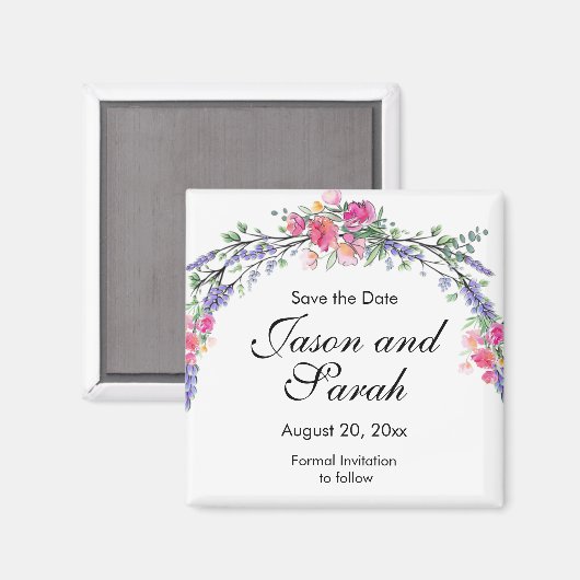 Roze roze roze luzerne roze magnet (Voorkant / Achterkant)