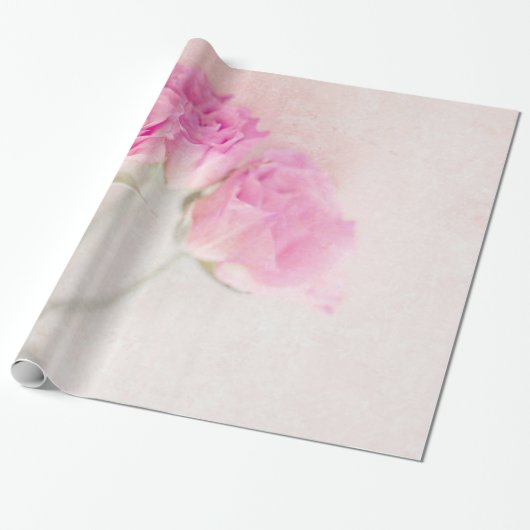 Roze roze roze marmer Stone Background Collage Roz Cadeaupapier (Uitgerold)