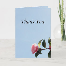 Roze roze roze met blauwe hemel Hartelijk dank Bedankkaart