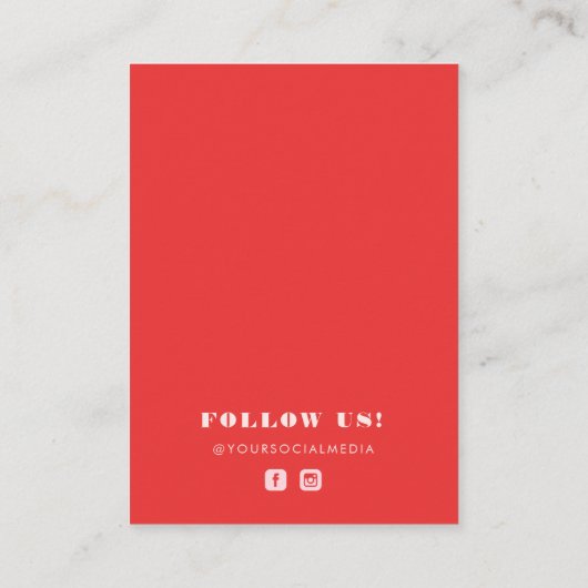 Roze roze roze, middeleeuwse moderne Arch Earring  Visitekaartje (Achterkant)