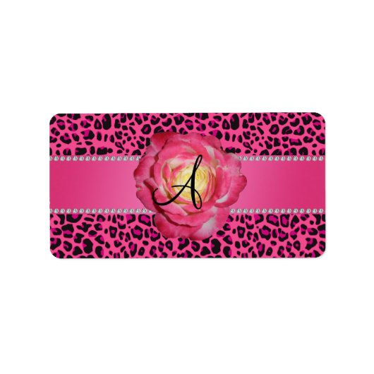 Roze roze roze moerasroos etiket (Voorkant)