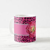 Roze roze roze moerasroos koffiemok (Voorkant links)