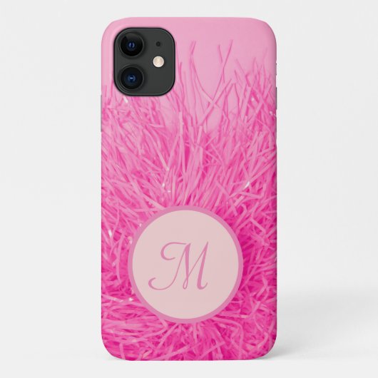 Roze, roze, roze monogram op persoonlijke titel Case-Mate iPhone case (Achterkant)