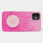 Roze, roze, roze monogram op persoonlijke titel Case-Mate iPhone case (Achterkant (horizontaal))