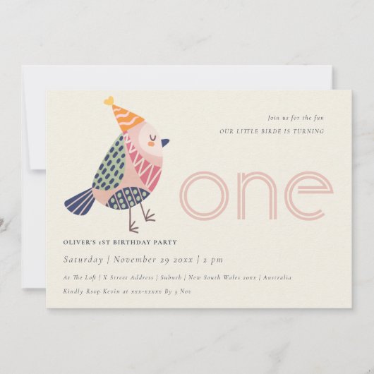 Roze roze roze om het even welke leeftijd 1e verja bedankkaart (Voorkant)