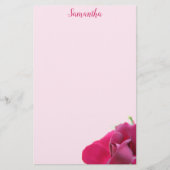  roze roze roze op maat briefpapier (Voorkant)