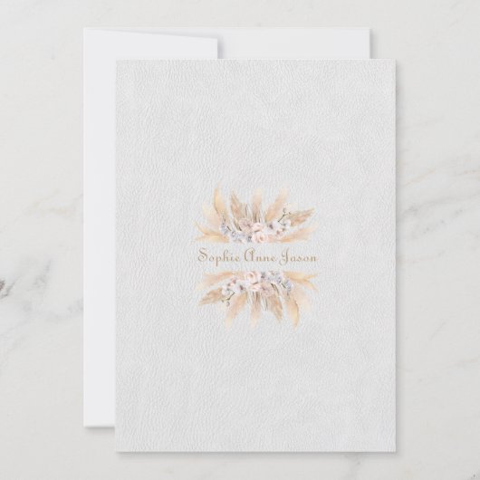 Roze roze roze orchidee pampas grass 50th Birthday Kaart (Achterkant)