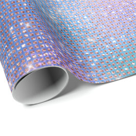 Roze roze roze pasta Iridescent Blue Cadeaupapier