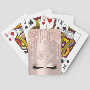 Roze roze roze pastel Lotus Diamond Casino Pokerkaarten