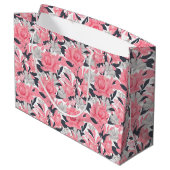 Roze roze roze patroon groot cadeauzakje (Achterkant Gekanteld)