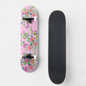 roze roze roze - polka-stippen skateboard (Voorkant)