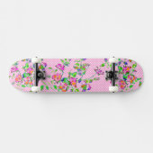 roze roze roze - polka-stippen skateboard (Horizontaal)
