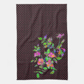  Roze roze/roze polka-stippen Theedoek (Verticaal)