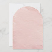 Roze Roze Roze Reliëf Boog Bruiloftsmenu Kaart (Achterkant)