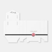 Roze roze roze ribbon bruiloft bedankdoosjes (Uitgevouwen)