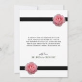 Roze roze roze ribbon bruiloft bedankkaart (Voorkant)