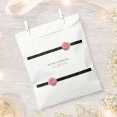 Roze roze roze ribbon bruiloft bedankzakje (Geknipt)